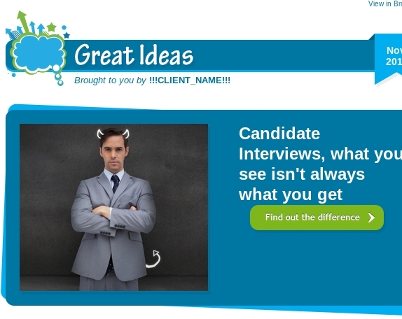 Candidate Interviews, what you see isn't always what you get